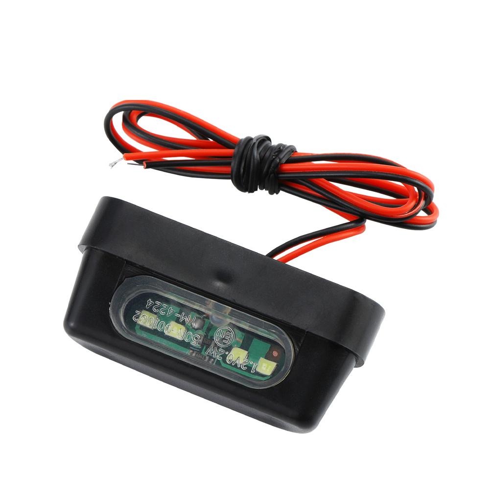 Universal 12V 4LED Motorcycle License Plate Light Rear License Plate Light With Emark Rear Tail Lamp Motorcycle Indicators Light чёрный