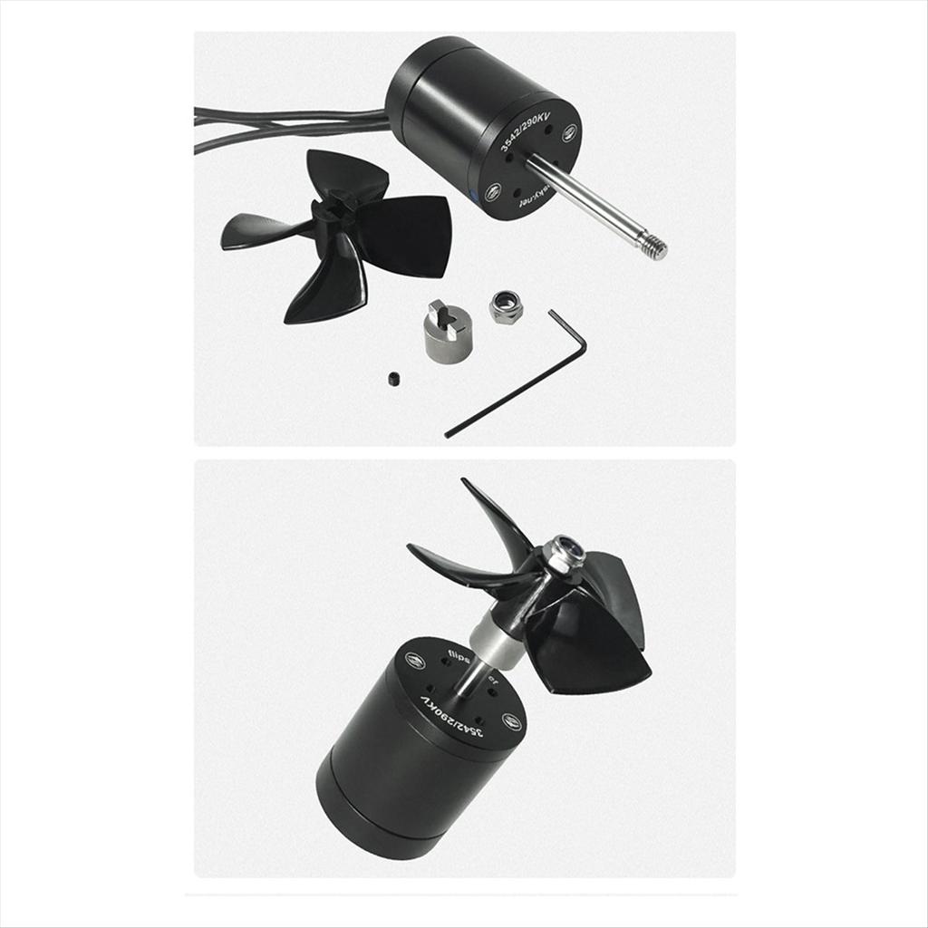 3542 Waterproof Motor with Fan 290KV 360W Power Motor IP58 3-12S for Surfing Boat Underwater Thruster Hydro Efoil