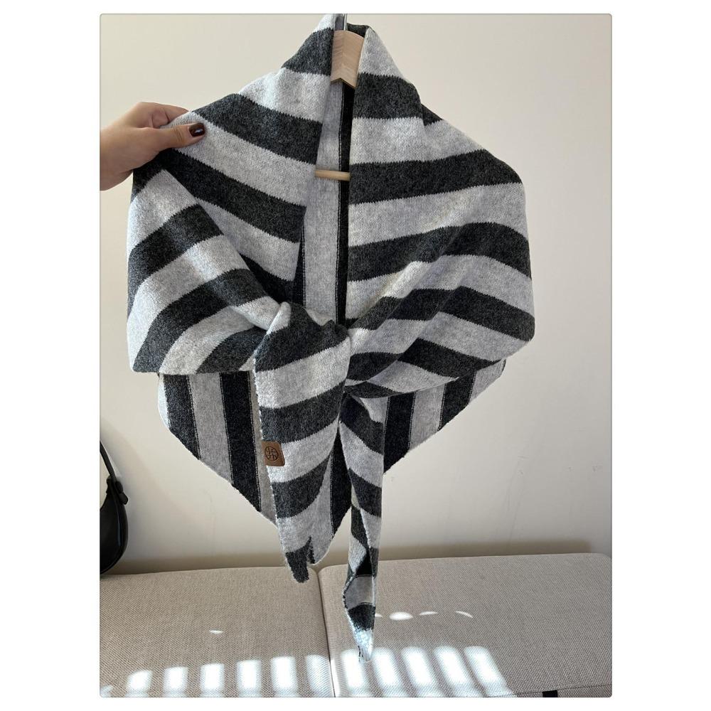 Eșarfă Triunghiulară din Lână Leneșă Pe Stradă Protecție Gât Femei și Eșarfă Caldă Șal Mare Culoare Solidă Aer Condiționat