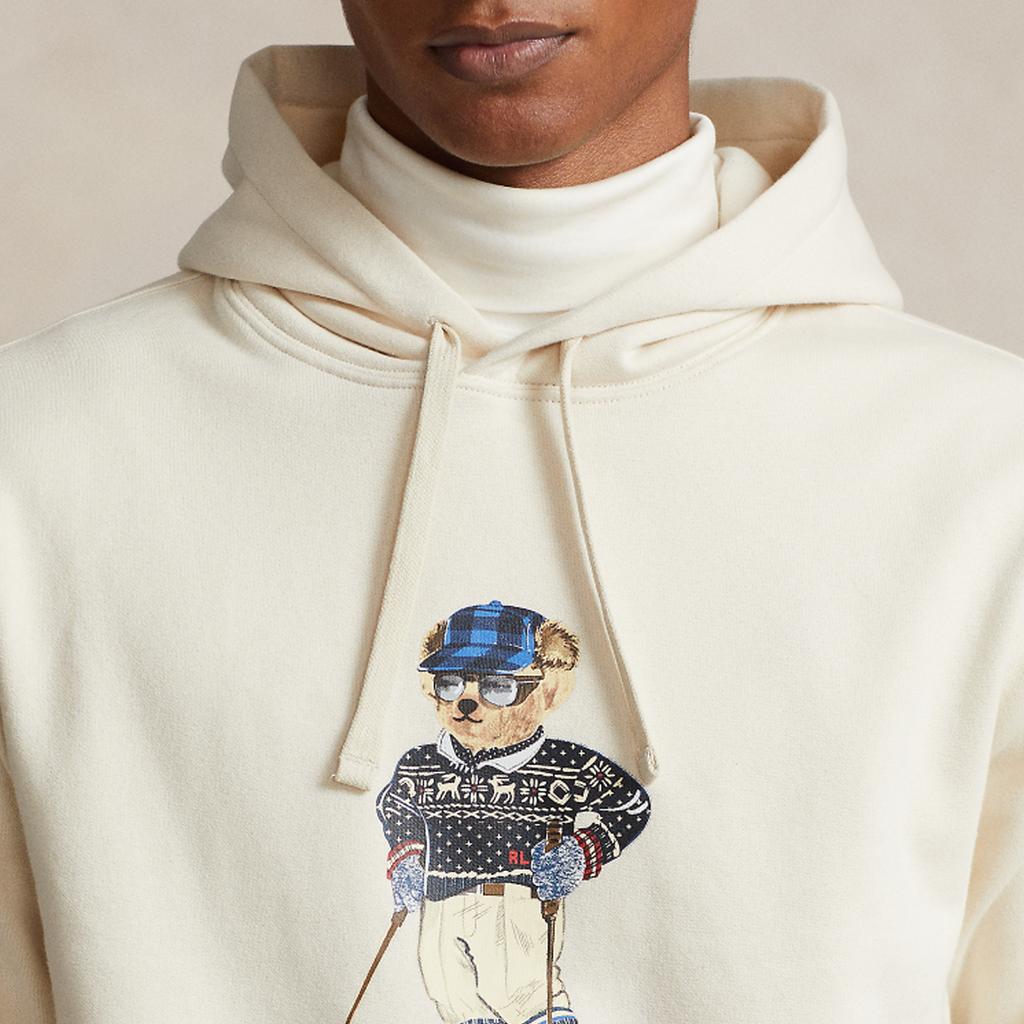 Polo Ralph Lauren Ss24 Letter Logo Pattern Printed Hooded Long Sleeve Sweatshirt Men Sweatshirt Cream MNPOKNI16823447-101