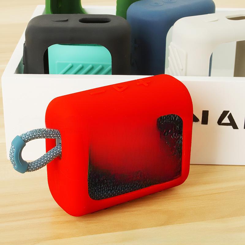 JBL GO3 Bluetooth Speaker Silicone Case: Gold Brick Protective Cover & Portable Storage Bag