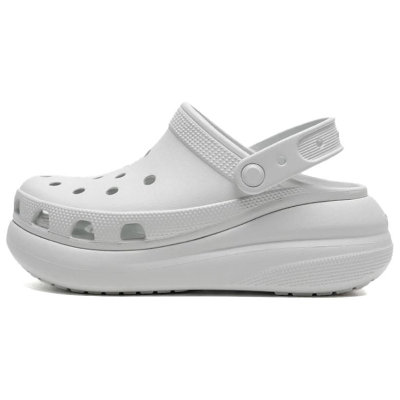Crocs Crocs Puffs Comfortable and Versatile Simple Commuter Hole Shoes for men and women Light grey