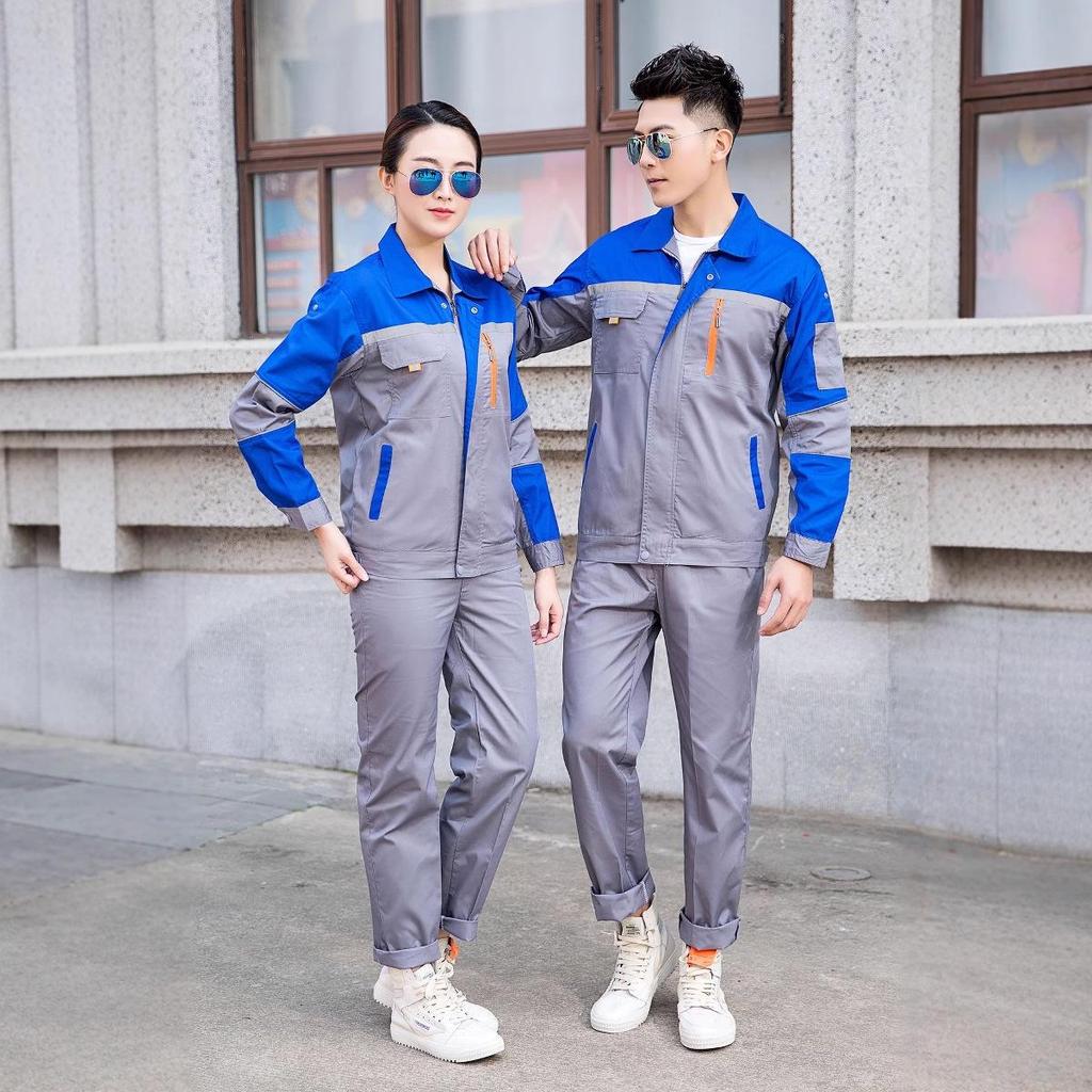 Reflective Breathable Long Sleeve Workwear Set - Durable and Ideal for Electronic, Chemical, and Construction Industries