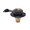 Black RV Water Inlet Flange with Check Valve 3/4 NH Female to 1/2 NPT Male Fitting 90 Degree Connector Dust Plug Filter Net