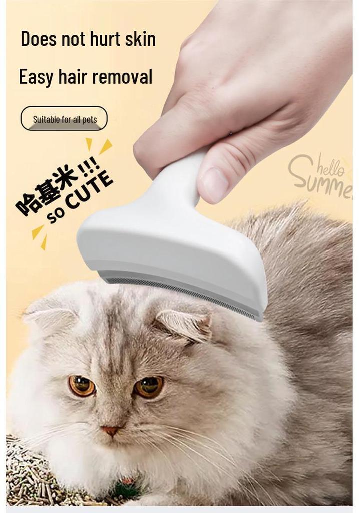 Pet Grooming De-shedding and Detangling Tool for Cats and Dogs