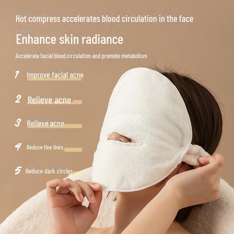 "Thick Steam Hot Face Towel: Quick-Dry, Super Soft, Skin-Friendly Moisturizing Mask"