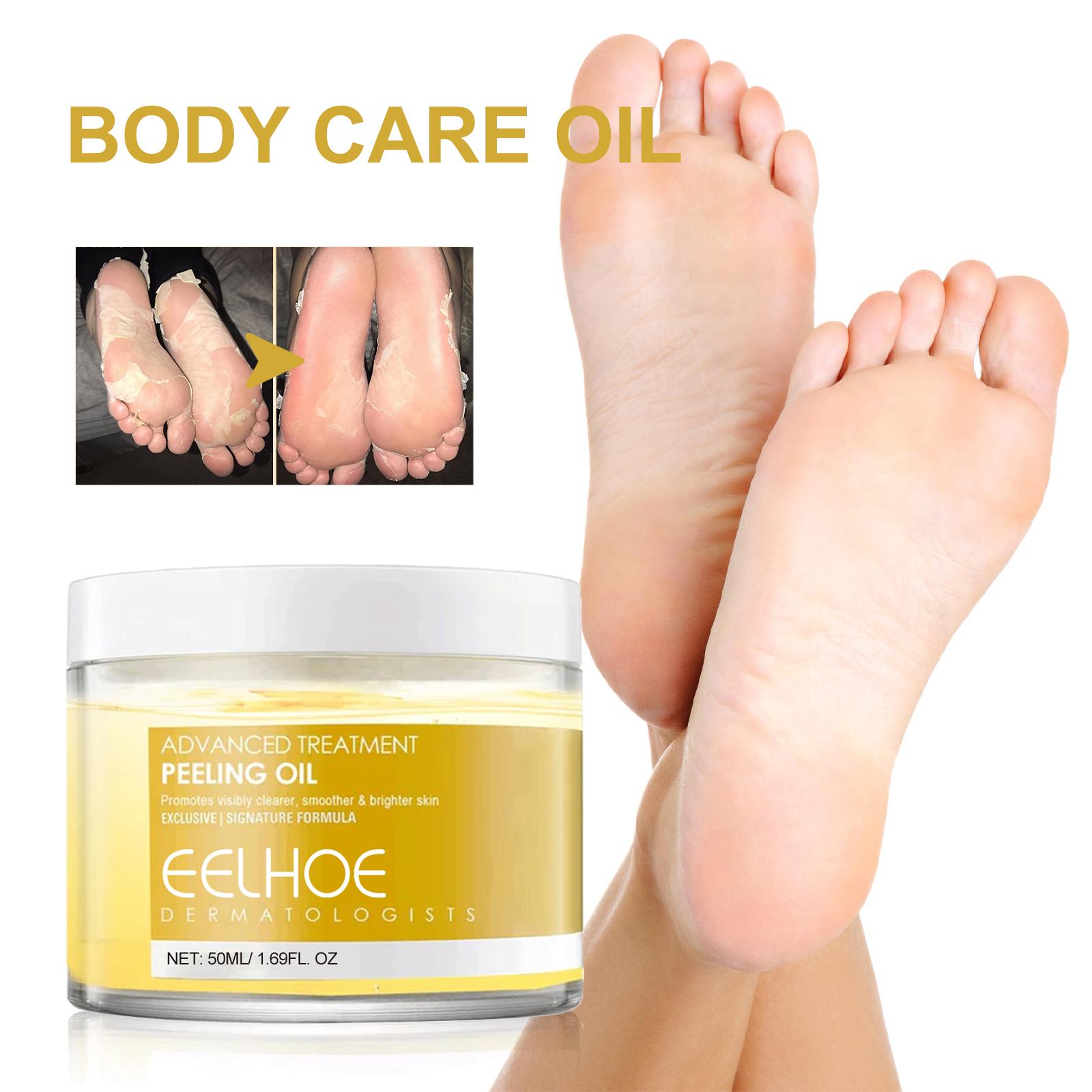 EELHOE Body Exfoliating Oil Brightens Skin Tone Removes Dead Skin Cells Moisturizes Softens & Brightens Skin Care Oil 50ml