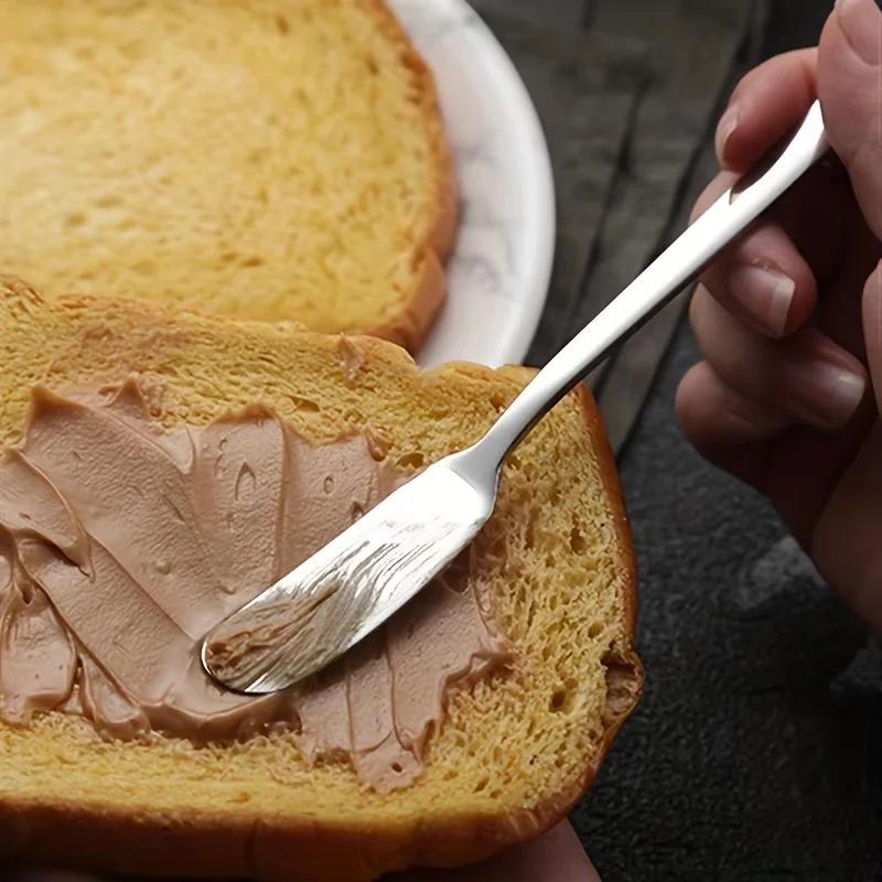 

Long Handle Butter Knife Stainless Steel Butter Knife Cheese Long Handle Cheese Bread Jam Cutter Multifunctional Food Tableware