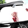 Beautiful Pink Hair Anime Woman Car Bumper Window Stickers For Truck, Van, Laptops, Toolbox, Waterproof and Durable JM29