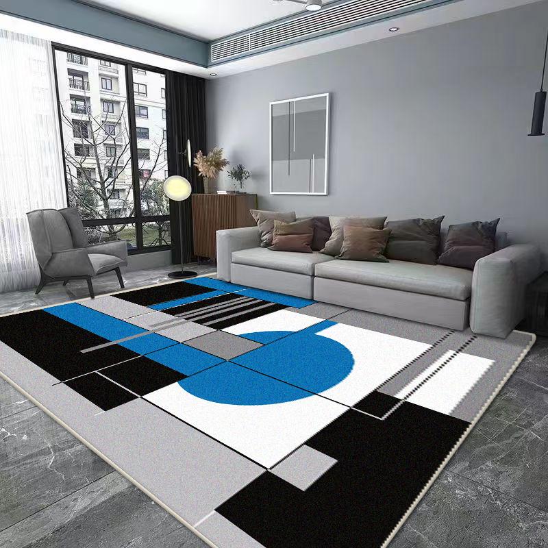 Modern Geometric Carpet Flannel Living Room Home Luxury Nordic Decor Home Large Area Mat Bedsdie Washable Bedroom Rug Lounge