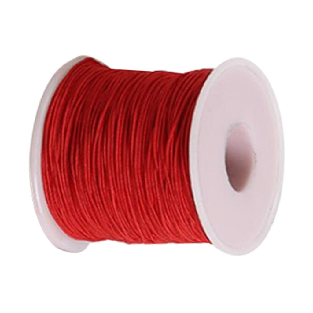 0.8mm Red Elastic String 328ft Length Cuttable High Strength Braclet String Necklace String for Jewelry Making