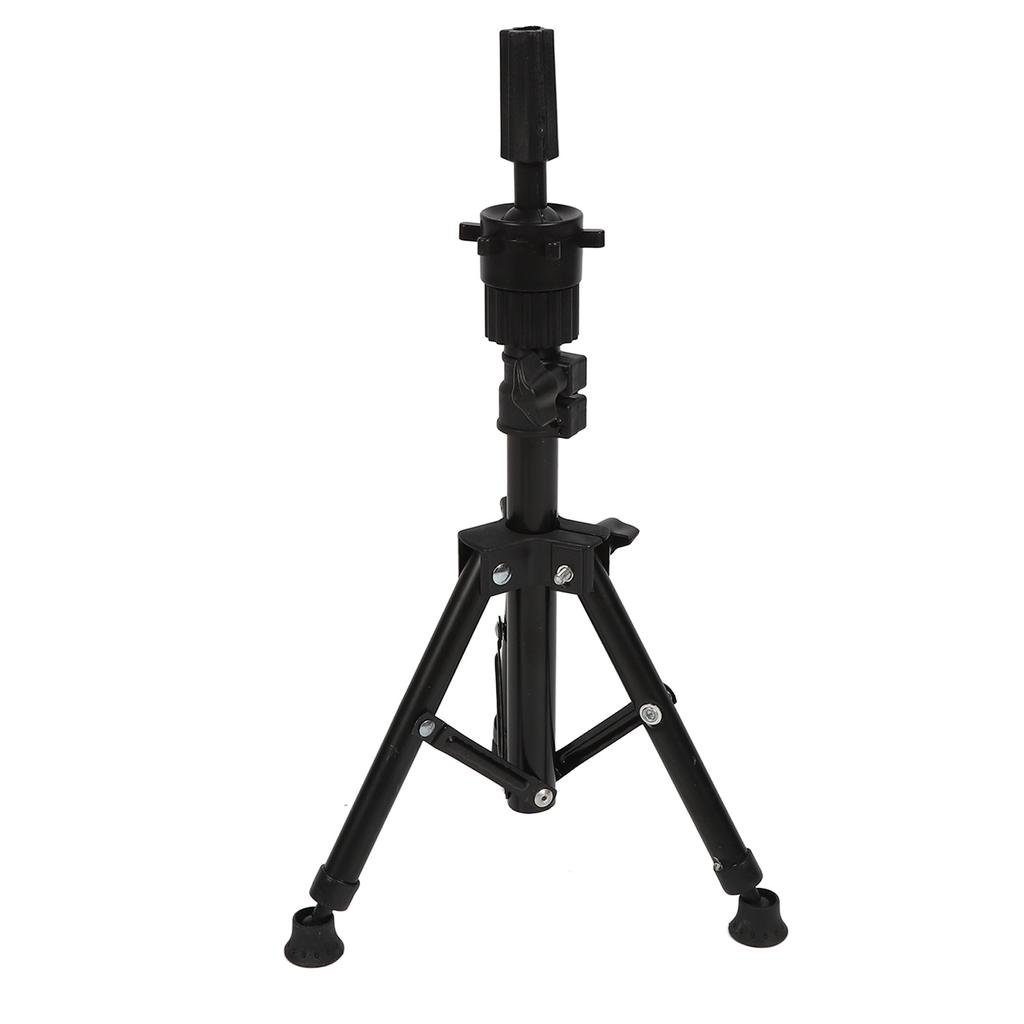 Mannequin Head Stand Aluminium Alloy Adjustable Strong Light Portable Wig Stand Tripod for Hairdressing Training