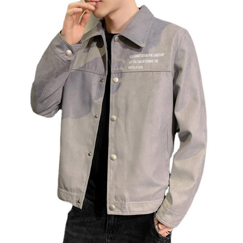 Spring and Autumn New Product Men's Warmed Long Sleeved Black Work Jacket Coat Men Loose Lapel Jacket Coat