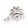 Light luxury high-end jewelry, red gradual change three-dimensional bouquet brooch, elegant light luxury heavy industry brooch, women's model