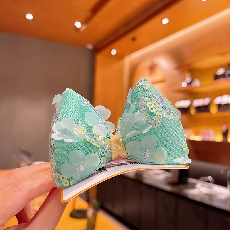 New Pearl Bow Hair Clips Gauze 3D Princess Sweet Barrettes for Children Headwear Girls Kids Hair Accessories