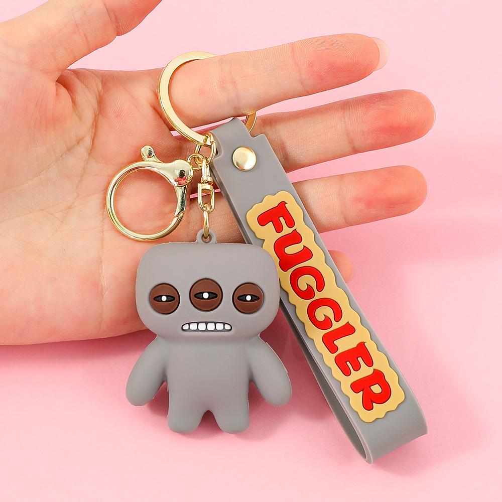 

1pcs Fuggler Keychain Ugly Teeth Monsters Pvc Abs Flocking Cute Small Keychain For Men Women Car Bag Pendant Birthday Gifts