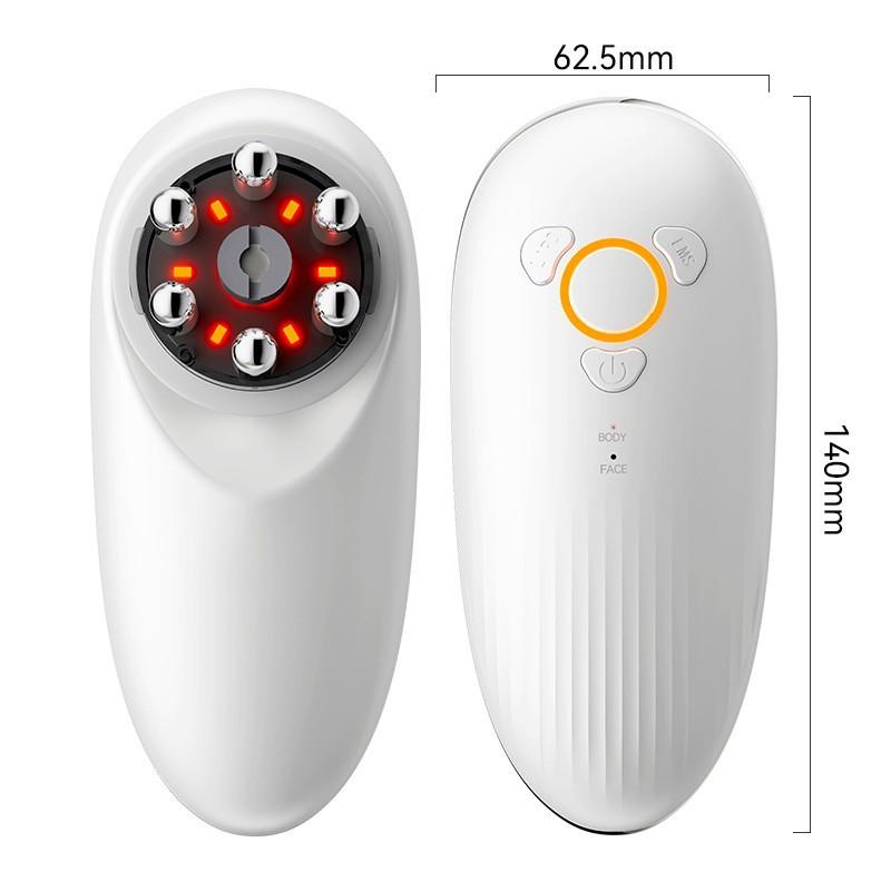 4-in-1 LED Vacuum Body Sculpting Device – EMS Microcurrent Slimming Massager with Red/Blue Light Therapy for Home Use Less