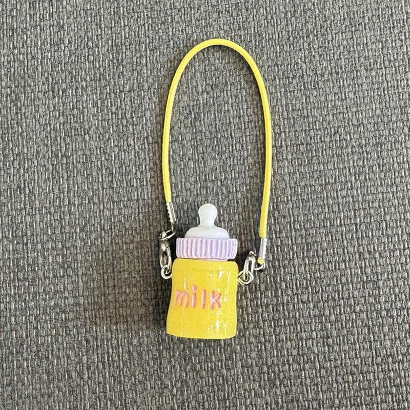 Creative  Miniature Water Cup Pendant Charms For Doll Neck Decoration Cute Mini Milk Bottle Model Plush Doll Accessories