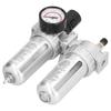 Air Filter Pressure Regulator Aluminum Alloy Water Oil Trap Separator Gauge Kit for Mechanical Engineering