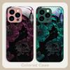Light luxury lotus leaf For iPhone 16 E 15 14 13 Plus 12 mini 11 Pro Max XR Xs Max X 7 8 P lus 6 6S 22 Tempered Glass Phone Case