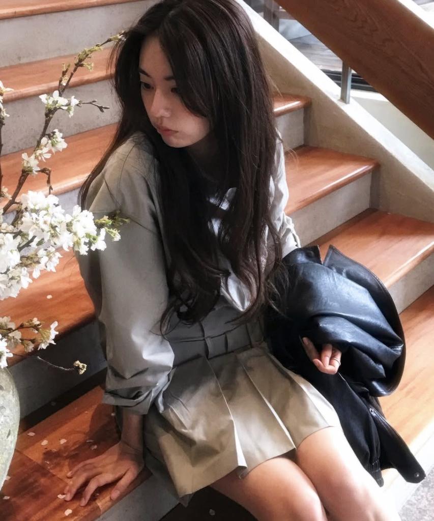 Reventina New Row Pleated Dress_Khaki Gray