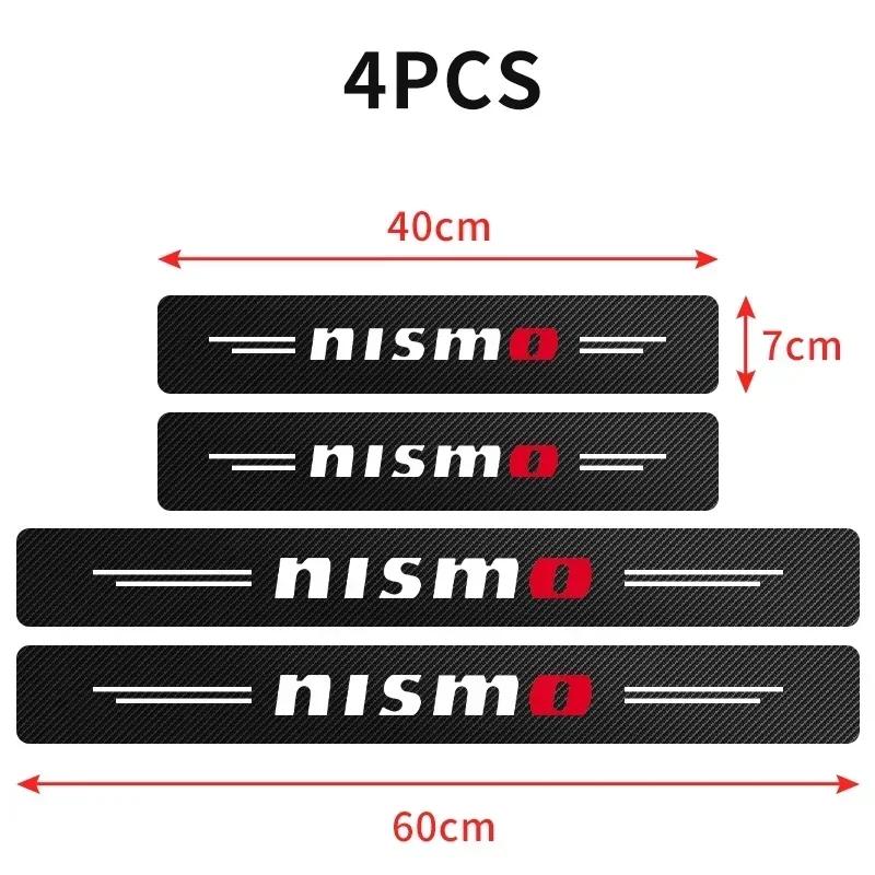 

2025 Для Nissan 4 шт. Наклейки на пороги автомобиля из углеродного волокна Для Nissan Nismo Note Armada Pulsar Pathfinder X-Trail Qashq