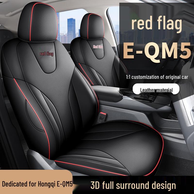 New Model Full Leather Car Seat Cushion for Hongqi EQM5 - Universal Fit, All-Season Use, Five-Seater