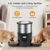 4,5L Automatischer Katzenfutterspender Mit WiFi-Taste Intelligenter Haustier-Katzen-/Hundefutterspender Zwei Edelstahlnäpfe Futterspender Haustierbedarf