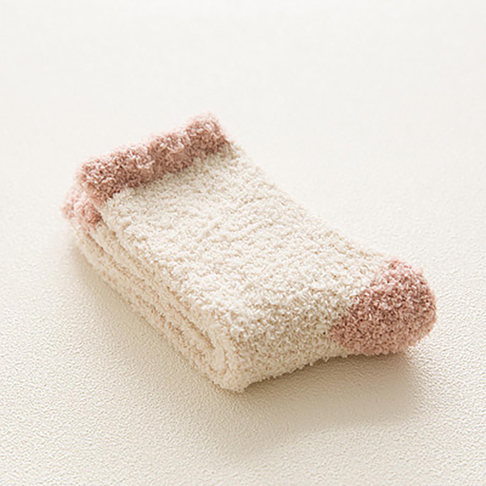 Christmas Women Cotton Socks Print Thicker  Floor Socks Carpet Socks One Size белый