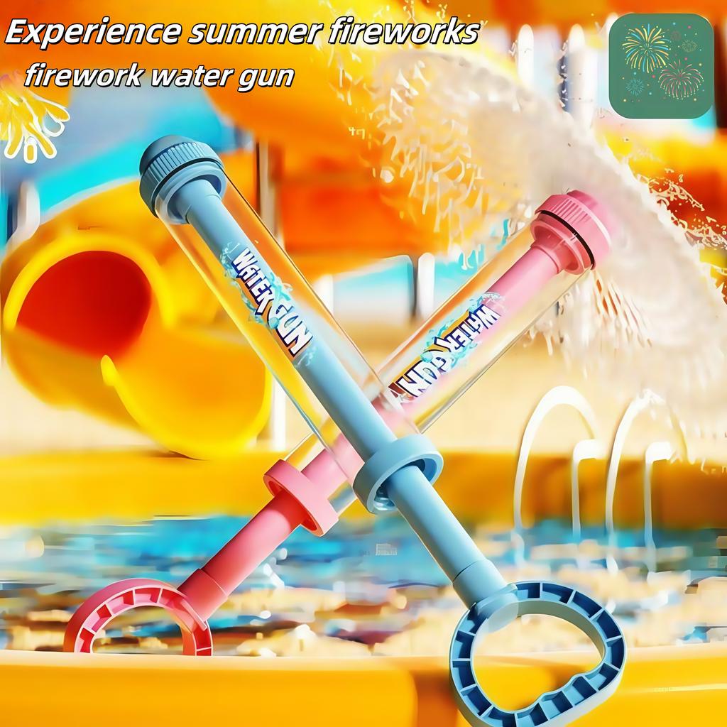 Fireworks Water Gun, Water God Tool Beach Small Water Spray Pulling Fireworks Water Gun Children Drifting Play Gift Toy