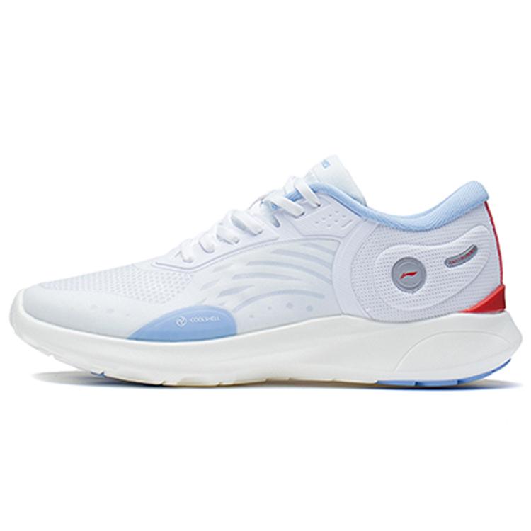 

New LiNing Slip Resistant, Abrasion Resistant, Breathable, Lightweight Low Top Casual Shoes Women s White Blue AGLS088-1 37.5