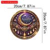 2D flach 20*20cm 1 Stück Ramadan Mubarak Mond Sterne Thema Wunderschöner Retro-Stil Runde Holzornamente, Islamische Muslimische Szene höchste Qualität Party Front