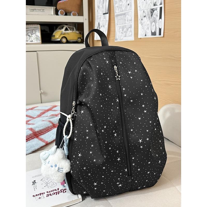 Spring New Schoolbag Women's Korean Ins Sweet Stars Girl Travel Small Backpack High Value Mori Backpack