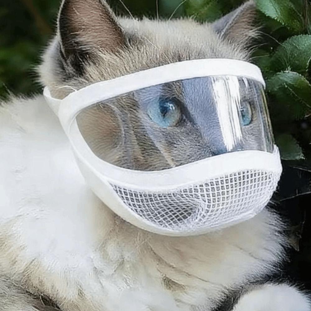 Transparent Cat Mouth Cover Adjustable Safety Protective Cover Pet Anti-Bite Muzzle Pet Supplies