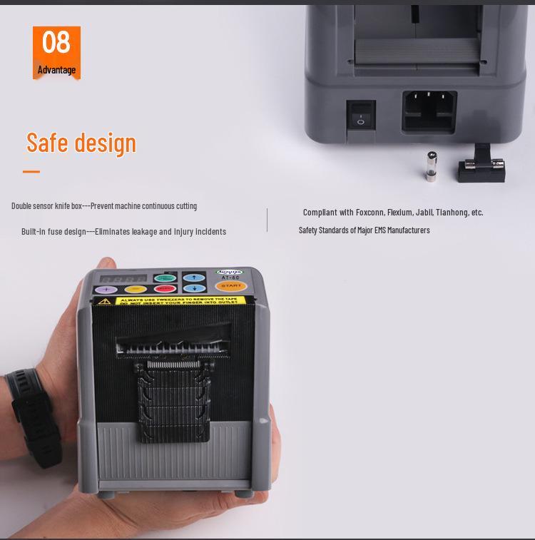 ZCUT-9 Automatic Tape Dispenser: Double-Sided, High-Temp, Film Tape Cutter
