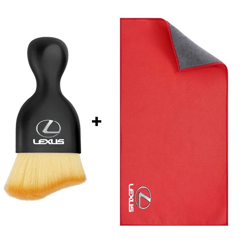 2026 Hot Interior Stickers Car Logo Suede Clean Leather Cloth Motorcycle Washing Towel For Lexus ES300 RX330 RX300 GS300 IS250 I