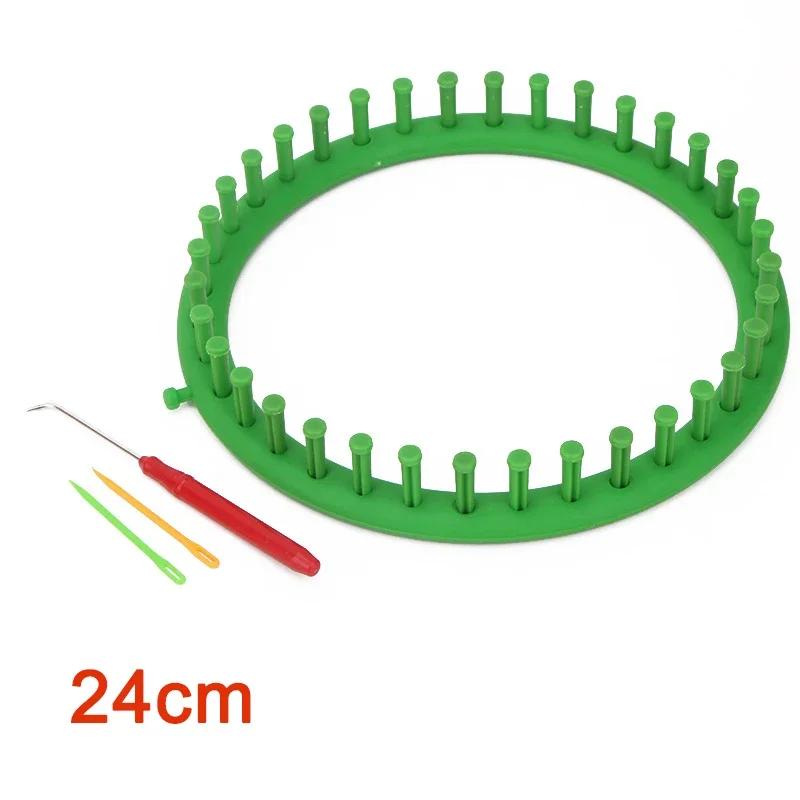 1 Set Rectangle Round DIY Knitting Loom Scarf Sweater Hat Shawl Stitching Knit Handmade Craft Weaving Braiding Tool
