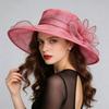 Sunscreen Hat Organza Big Flower Sun Hat Women British Lady Elegant Temperament Sun Hat