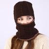 Neuer Winter Einteiliger Ohrenschutz Hut Schal Plus Samt Gestrickt Herren und Damen Reiten Überziehmütze