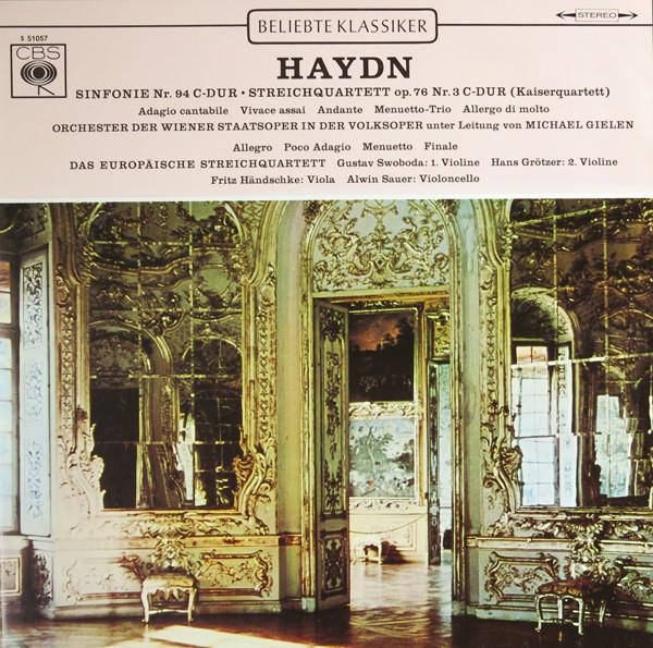 LP Record MICHAEL GIELEN, ORCHESTER DER WIENE - Haydn Sinfonie Nr94 G-Dur / Streich S51057 CBS Germany Classical Used