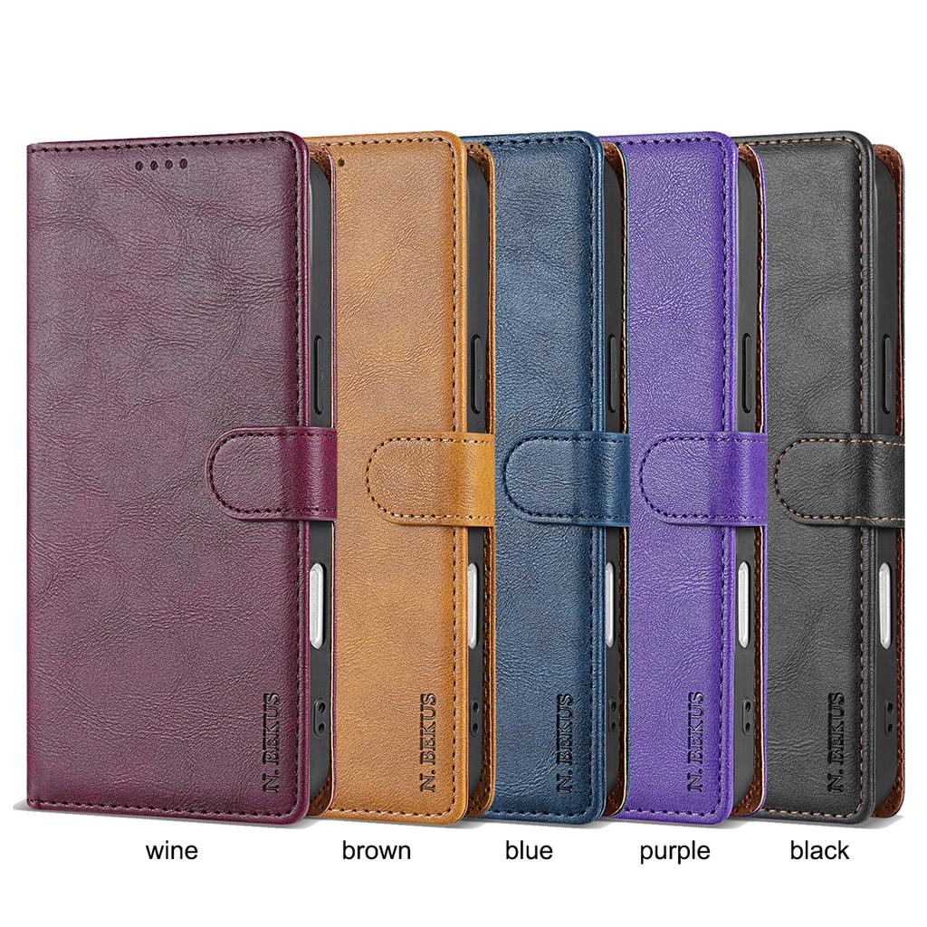 Luxury Business Wallet Leather Case For iPhone 17 16 15 14 13 12 11 Pro Max 15 Plus SE3 Magnetic Flip Cash With Card Slots Cover