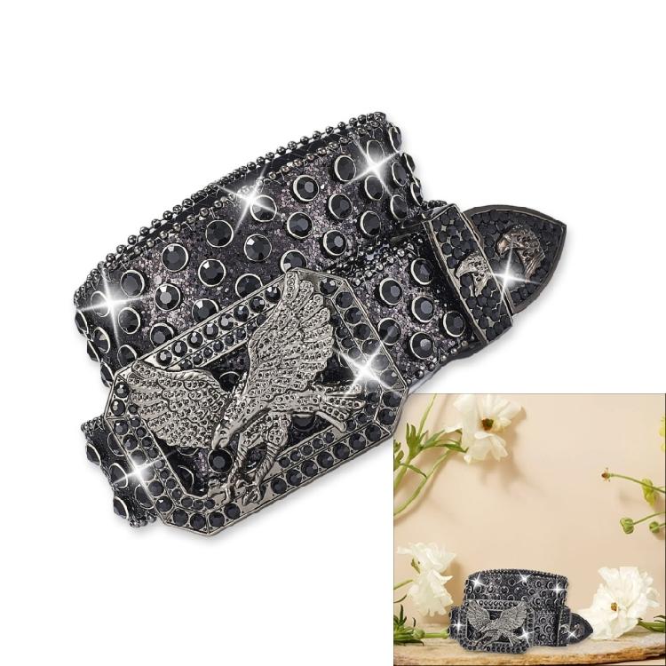 Grunge Studded Waist Chain Stunning Rhinestones Waist Ceinture Unisex Belt