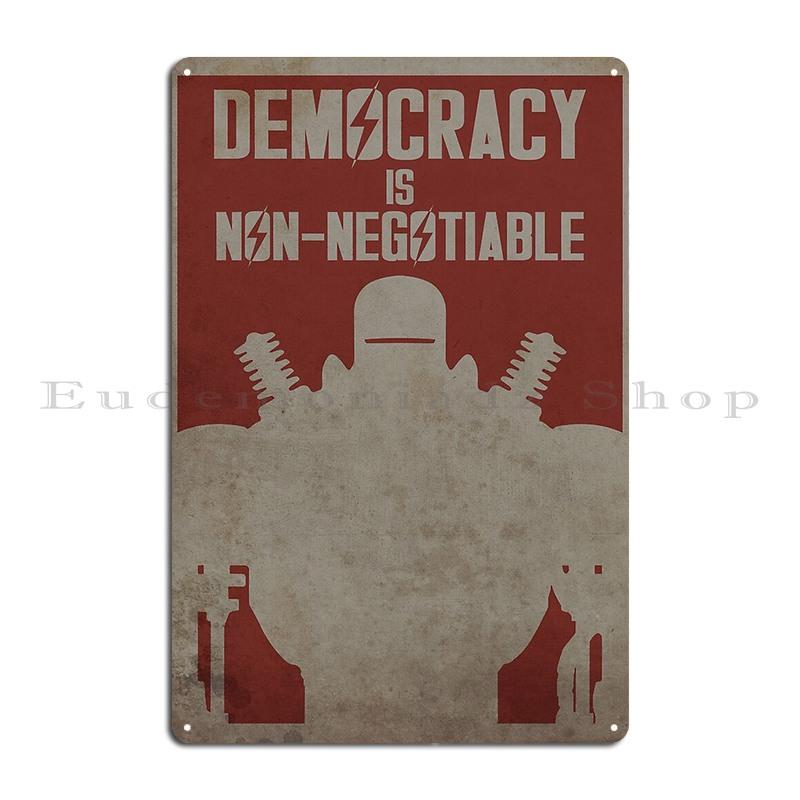 Liberty Prime Metal Plaque Poster Printed Garage Plaques Pub Pub Plates Tin Sign Poster 20x30cm