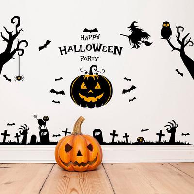 76 Peieces Halloween Pumpkin Decorations Luminous Stickers Waterproof Party Wall Decals Removable Glow Sticker