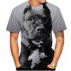 Ugly Pitbull 3d Printed T-shirt For Men Funny Cute Animal Pattern Tee Shirt Round Neck Short Sleeves Outdoor Street Clothes Tees
