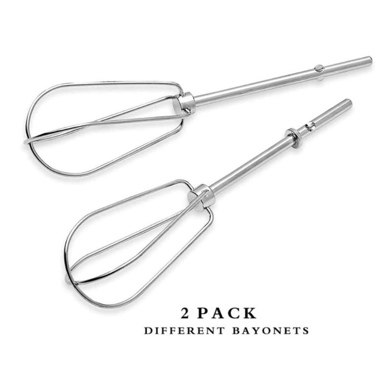 Set of 2 Electric Food Mixer Heads Handheld Egg Beater Heads Stainless Steel Egg Mixer Accessories Egg Beater Part