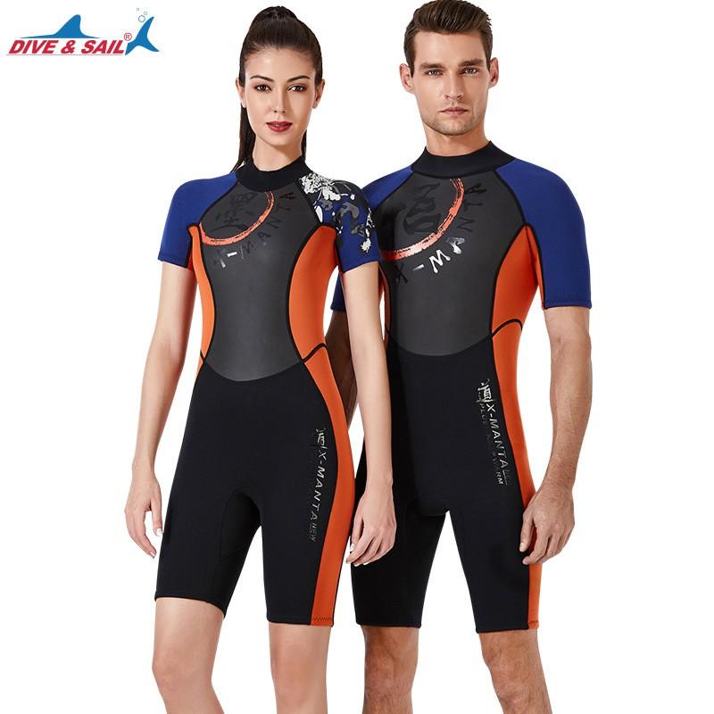 3mm Full Wetsuit Short Sleeve Snorkeling Diving Surfing Jellyfish Protection Unisex Adult