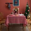 Red Italian Check Tablecloth 140X140Cm Italian Parisian Check Red And White