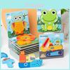 Wooden Baby 3d Puzzle With Animal And Traffic Designs For Early Education Kids
