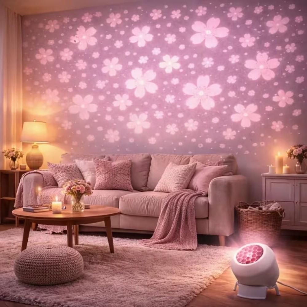 Soft Glow LED Projection Lamp Dynamic Projection Ambient Night Light Party Decoration